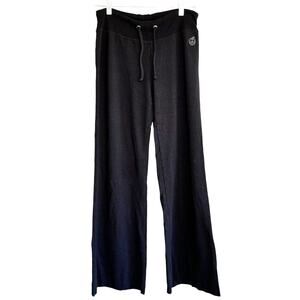 Green Apple Womens Bamboo Estelle Lounge Flare Pants Black Size Large Eco Yoga